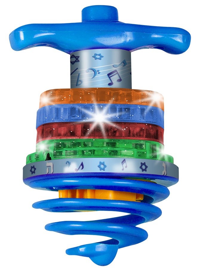 Izzy 'n' Dizzy Bouncing Musical Chanukah Dreidel - Sings "Draidel" as it Bounces and Spins - Hanukah Toys, Games - Assorted Colors - by Izzy ‘n’ Dizzy - Image 1
